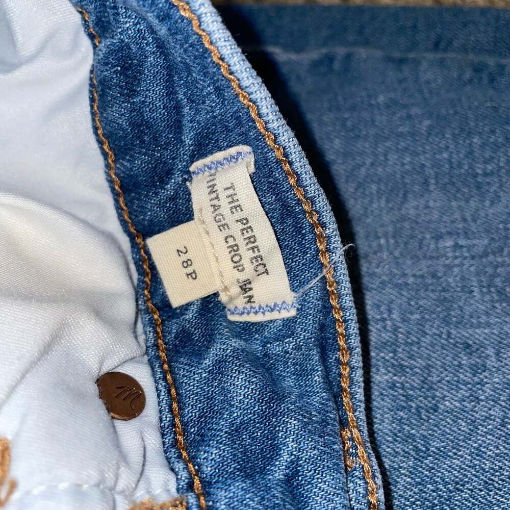 Madewell The Perfect Vintage Crop Jean Size 28P - Picture 7 of 7